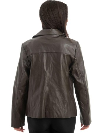 Γνήσιο Γυναικέιο Δερμάτινο Μπουφάν - H76