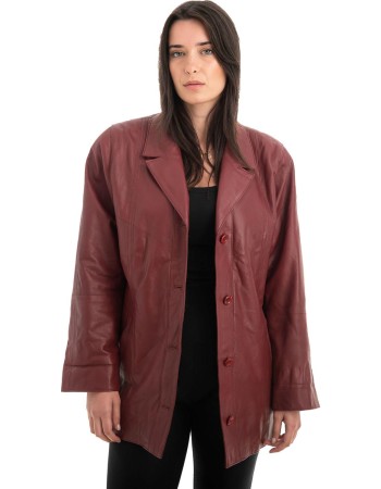 Γνήσιο Γυναικέιο Δερμάτινο Σακάκι - H79