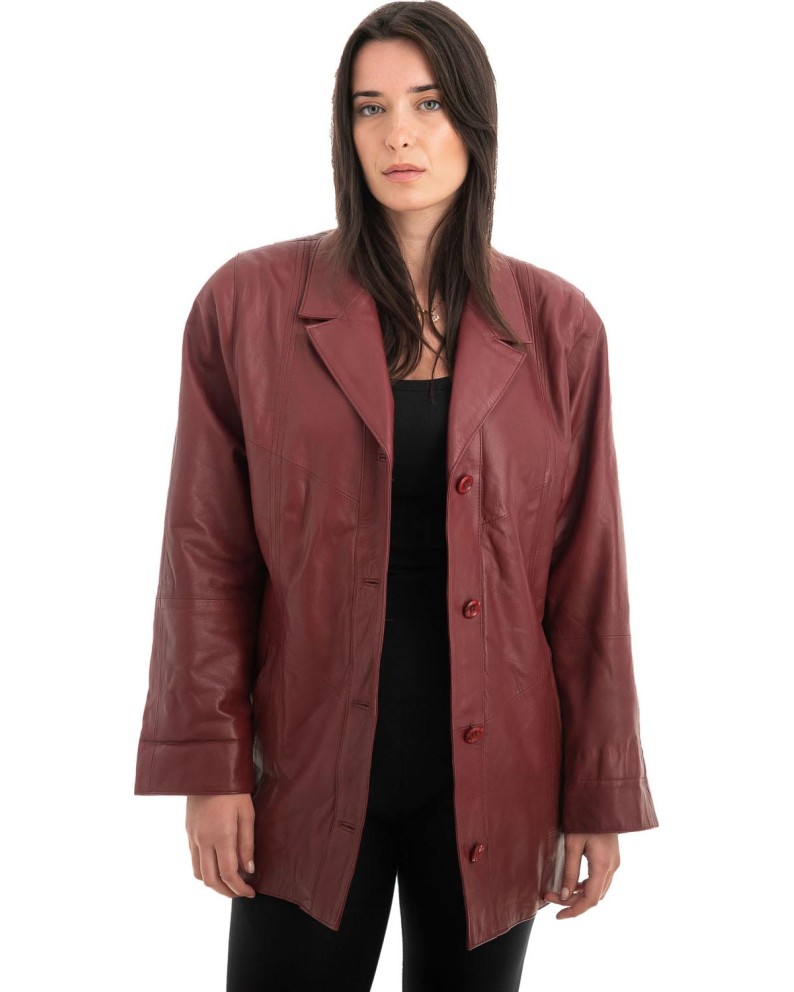 Γνήσιο Γυναικέιο Δερμάτινο Σακάκι - H79