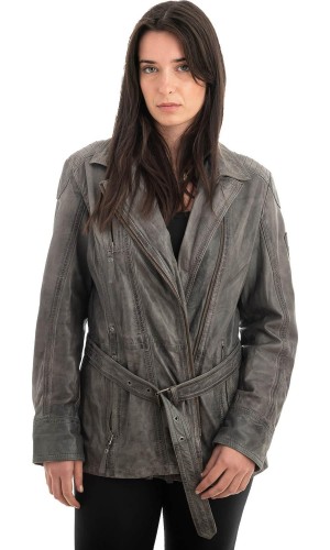 Γνήσιο Γυναικέιο Δερμάτινο Μπουφάν - H80