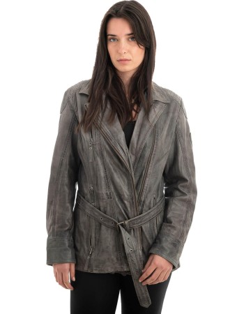 Γνήσιο Γυναικέιο Δερμάτινο Μπουφάν - H80