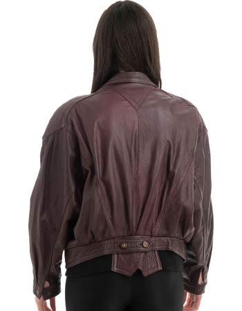 Γνήσιο Γυναικέιο Δερμάτινο Μπουφάν - H81