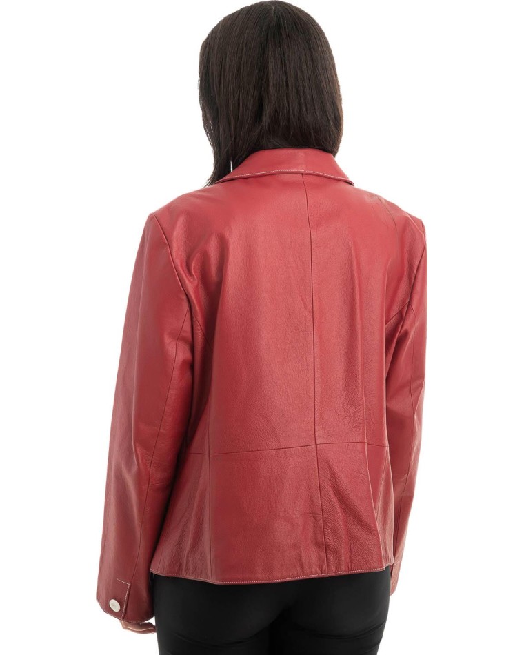 Γνήσιο Γυναικέιο Δερμάτινο Σακάκι - H83