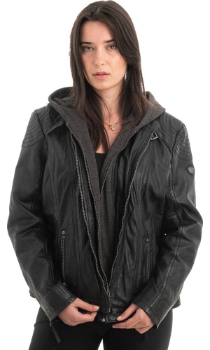 Γνήσιο Γυναικέιο Δερμάτινο Μπουφάν - H84