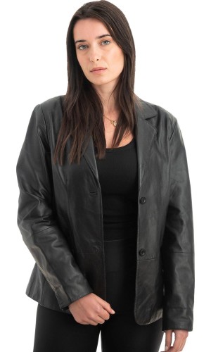 Γνήσιο Γυναικέιο Δερμάτινο Σακάκι - H85