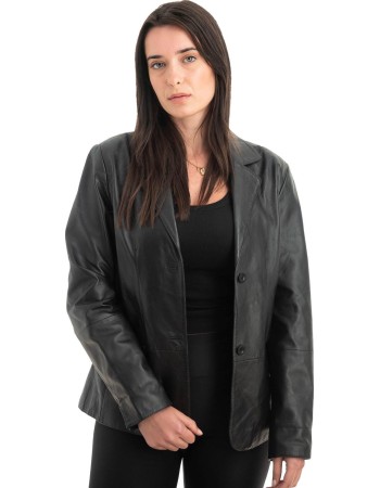 Γνήσιο Γυναικέιο Δερμάτινο Σακάκι - H85