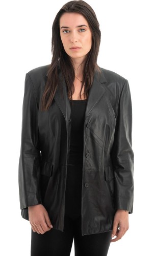 Γνήσιο Γυναικέιο Δερμάτινο Σακάκι - H86
