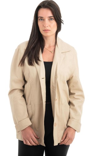 Γνήσιο Γυναικέιο Δερμάτινο Σακάκι - H88