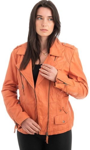 Γνήσιο Γυναικέιο Δερμάτινο Μπουφάν - H90