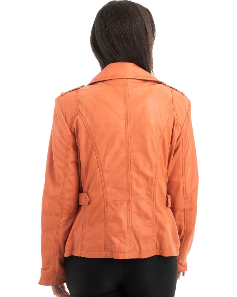 Γνήσιο Γυναικέιο Δερμάτινο Μπουφάν - H90