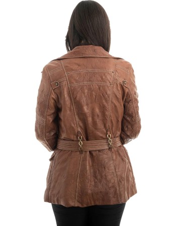Γνήσιο Γυναικέιο Δερμάτινο Σακάκι - H92