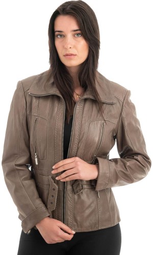 Γνήσιο Γυναικέιο Δερμάτινο Μπουφάν - H93