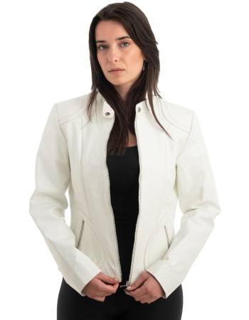 Γνήσιο Γυναικέιο Δερμάτινο Μπουφάν - H95