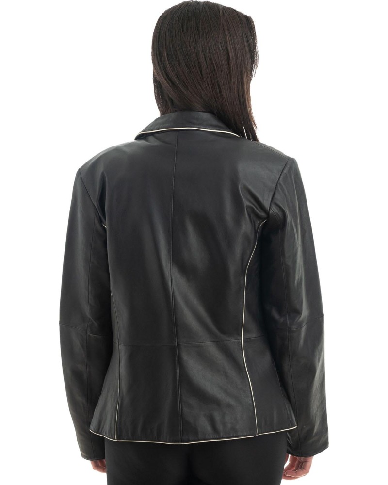 Γνήσιο Γυναικέιο Δερμάτινο Σακάκι - H96