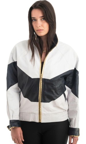 Γνήσιο Γυναικέιο Δερμάτινο Μπουφάν - H98