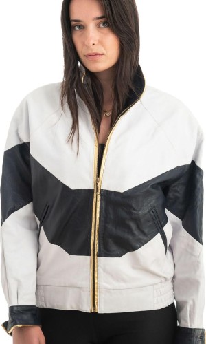 Γνήσιο Γυναικέιο Δερμάτινο Μπουφάν - H98