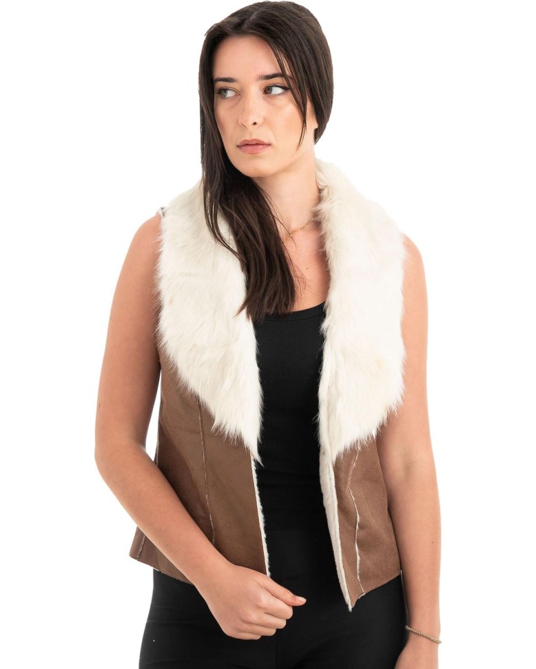 Γυναικείο Μουτόν Γιλέκο - H435