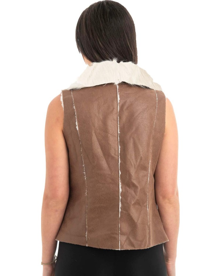 Γυναικείο Μουτόν Γιλέκο - H435