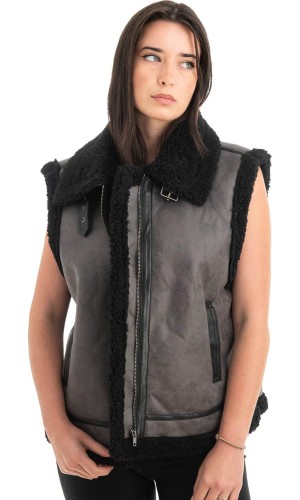 Γυναικείο Μουτόν Γιλέκο - H464