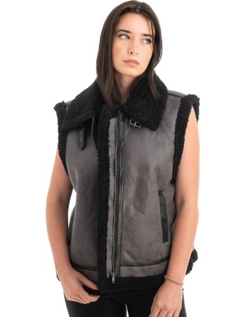 Γυναικείο Μουτόν Γιλέκο - H464