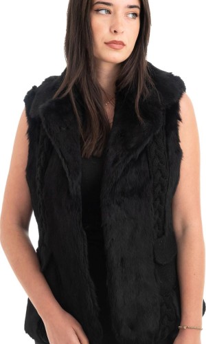 Γνήσια Γυναικεία Φυσική Γούνα Γιλέκο - H759