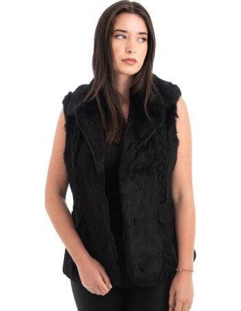 Γνήσια Γυναικεία Φυσική Γούνα Γιλέκο - H759