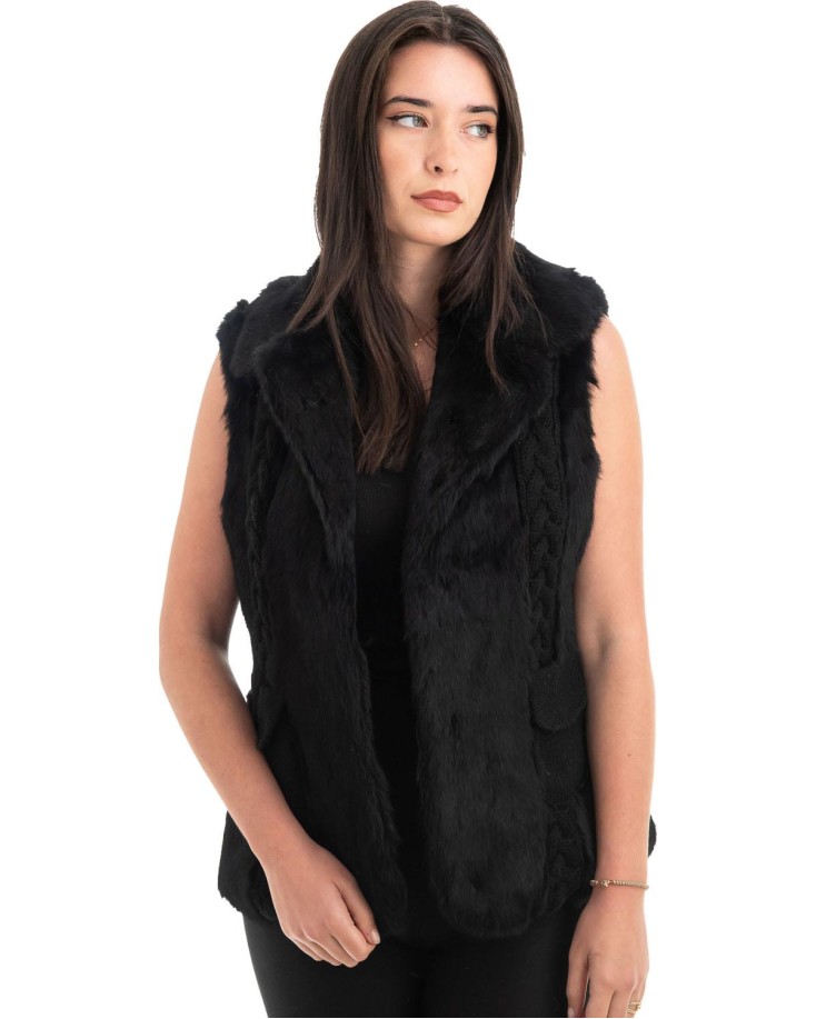 Γνήσια Γυναικεία Φυσική Γούνα Γιλέκο - H759