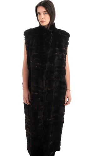 Γνήσια Γυναικεία Φυσική Γούνα Γιλέκο - H784