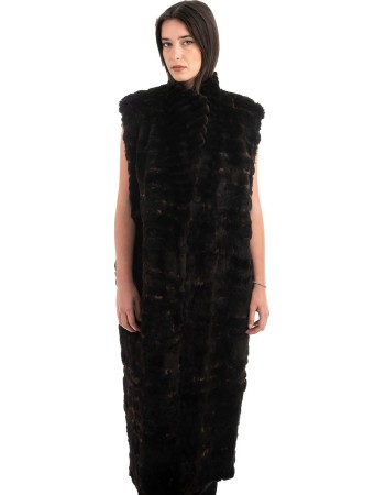 Γνήσια Γυναικεία Φυσική Γούνα Γιλέκο - H784