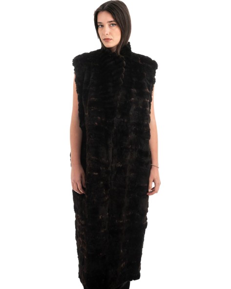 Γνήσια Γυναικεία Φυσική Γούνα Γιλέκο - H784