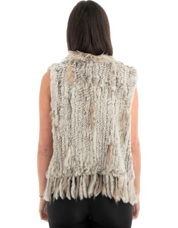 Γνήσια Γυναικεία Φυσική Γούνα Γιλέκο - H845