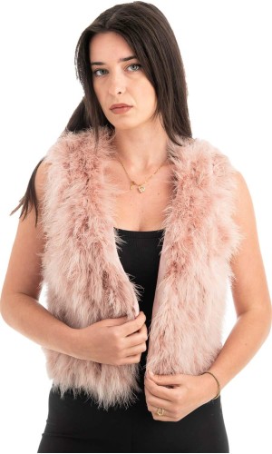 Γνήσια Γυναικεία Φυσική Γούνα Γιλέκο - H866
