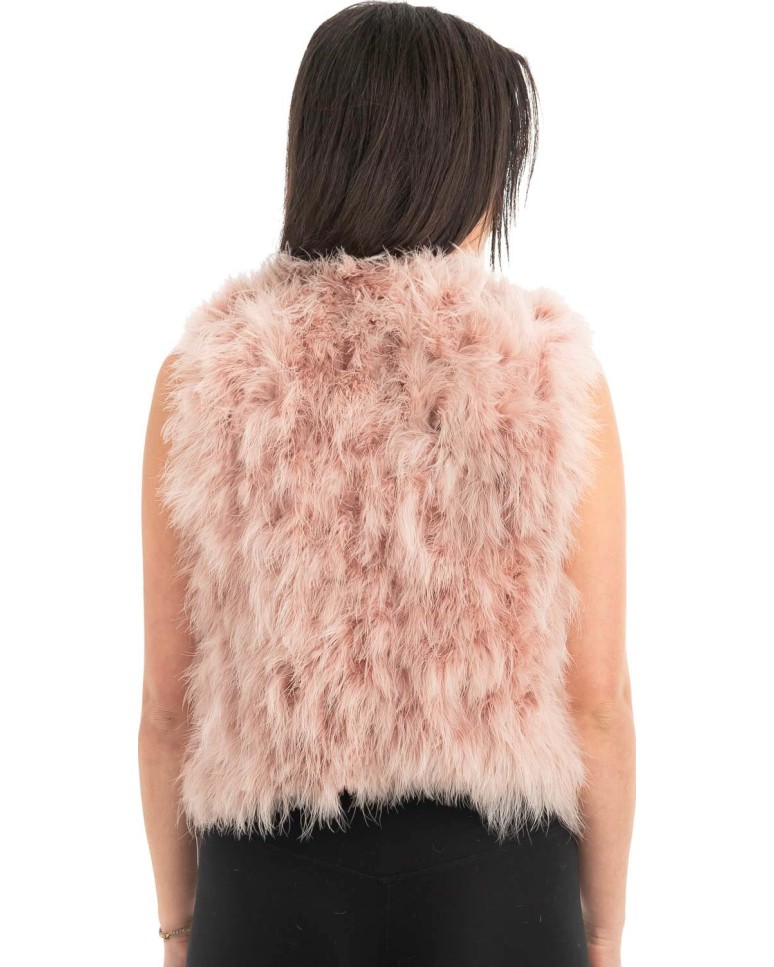 Γνήσια Γυναικεία Φυσική Γούνα Γιλέκο - H866