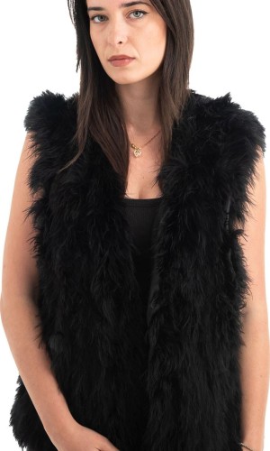 Γνήσια Γυναικεία Φυσική Γούνα Γιλέκο - H868
