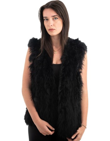 Γνήσια Γυναικεία Φυσική Γούνα Γιλέκο - H868