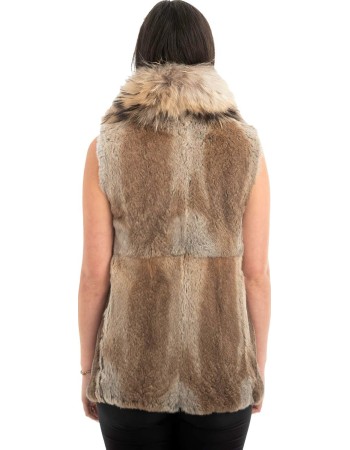 Γνήσια Γυναικεία Φυσική Γούνα Γιλέκο - H869