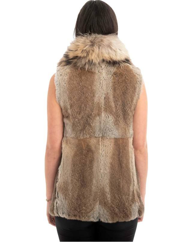 Γνήσια Γυναικεία Φυσική Γούνα Γιλέκο - H869