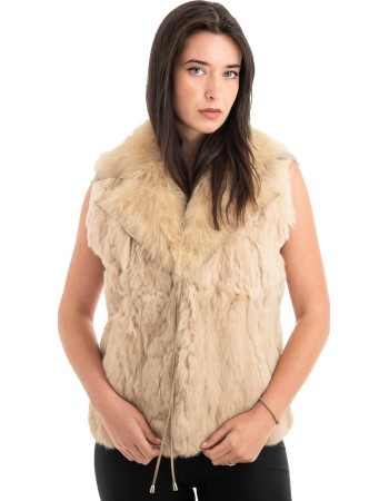 Γνήσια Γυναικεία Φυσική Γούνα Γιλέκο - H874