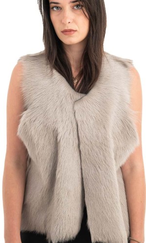 Γνήσια Γυναικεία Φυσική Γούνα Γιλέκο - H890