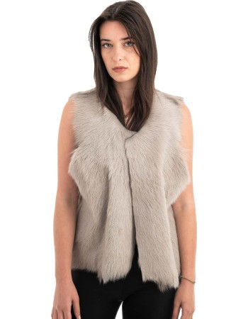 Γνήσια Γυναικεία Φυσική Γούνα Γιλέκο - H890