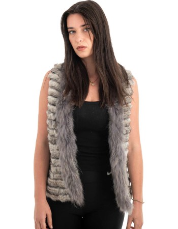 Γνήσια Γυναικεία Φυσική Γούνα Γιλέκο - H902