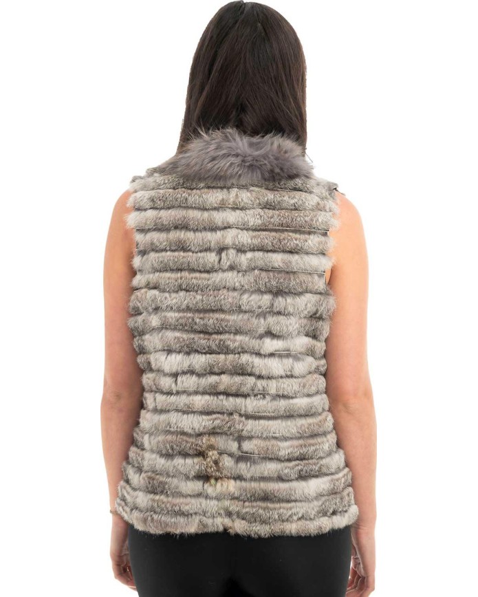 Γνήσια Γυναικεία Φυσική Γούνα Γιλέκο - H902