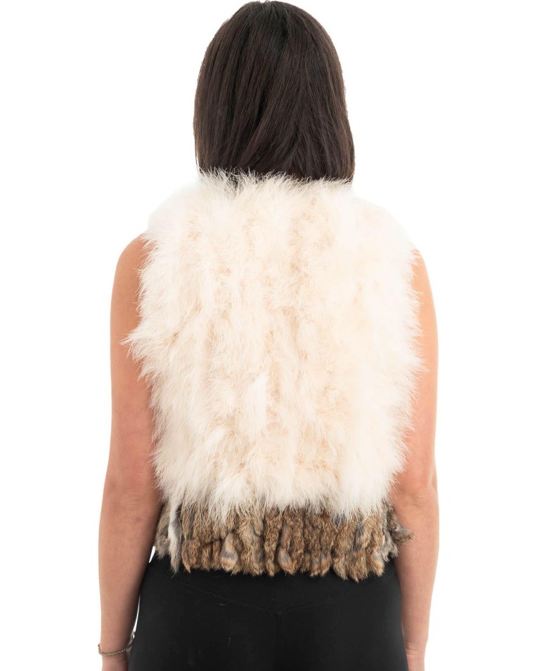 Γνήσια Γυναικεία Φυσική Γούνα Γιλέκο - H903