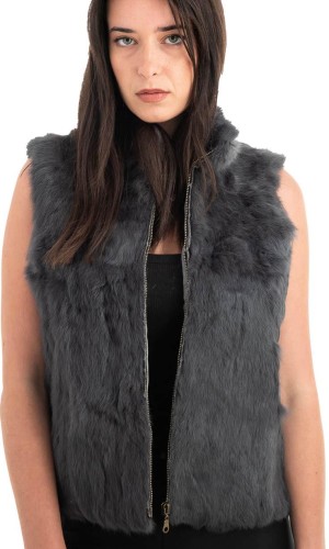 Γνήσια Γυναικεία Φυσική Γούνα Γιλέκο - H904