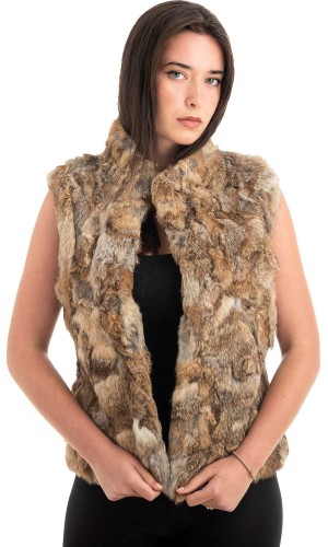 Γνήσια Γυναικεία Φυσική Γούνα Γιλέκο - H905