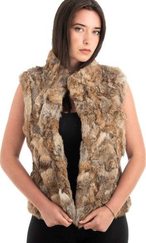 Γνήσια Γυναικεία Φυσική Γούνα Γιλέκο - H905