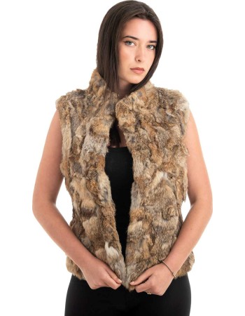Γνήσια Γυναικεία Φυσική Γούνα Γιλέκο - H905