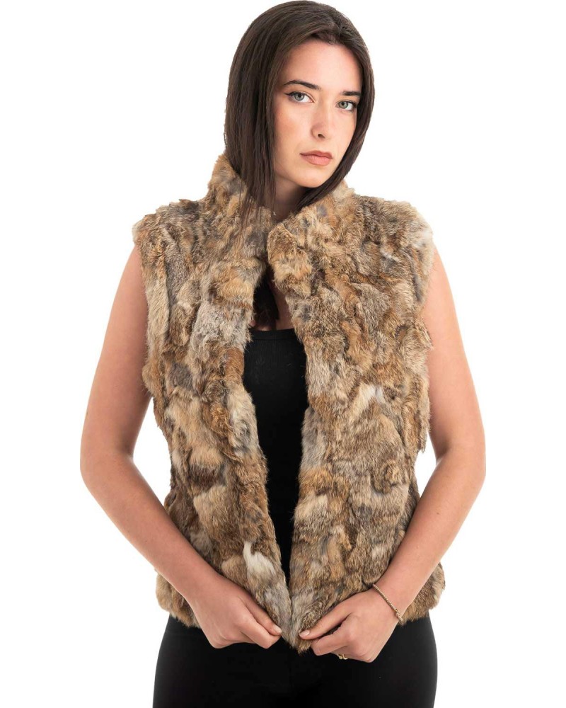 Γνήσια Γυναικεία Φυσική Γούνα Γιλέκο - H905