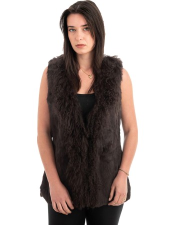 Γνήσια Γυναικεία Φυσική Γούνα Γιλέκο - H917