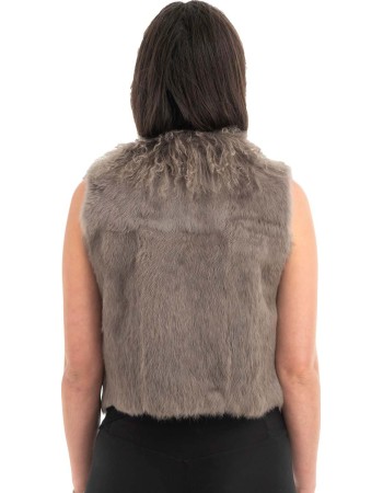 Γνήσια Γυναικεία Φυσική Γούνα Γιλέκο - H975